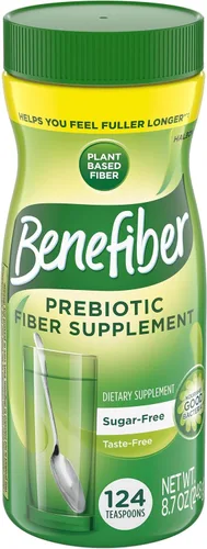 Vista 15 de Suplemento de fibra Benefiber, sin azúcar, 1, 1 Plant-based Prebiotic Fiber Powder, Sugar-Free, Dissolves Clear and Tasteless, GLP-1 Support for
