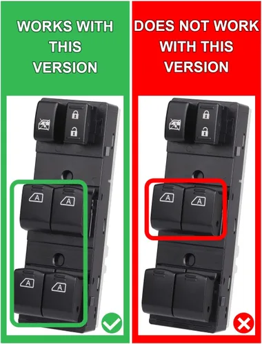 Vista 5 de Obaee 25401-9N00D Interruptor de ventana eléctrica frontal Botón maestro de control Compatible con Nissan Maxima 2009-2012, Infiniti 2007-2008 G35