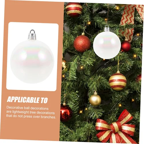 Vista 9 de BESPORTBLE 12 adornos de bola de Navidad para árbol, esferas colgantes decorativas, inastillables, decoración de árbol de Navidad para fiestas
