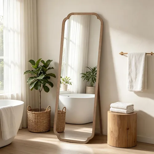 Vista 35 de Espejos de Baño de Madera para Montar en la Pared, 16" x 20" Marco de Madera Rústica Espejos de Pared Decorativos para Sala de Estar o Dormitorio