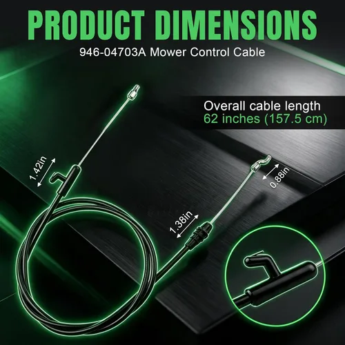 Vista 5 de 946-04703A Cable de control de cortacésped para MTD 2011-2018 RM110, RM120, RM210 Para Yard 2012-2014 y Cub Cadet SC100 Troy-Bilt TB105 TB220