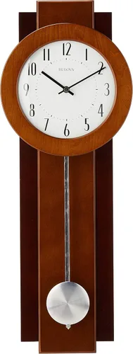 Vista 3 de Bulova C3383 Avent - Reloj de pared Caja de madera de dos tonos con péndulo de giro lento Números arábigos Placa de personalización Altura