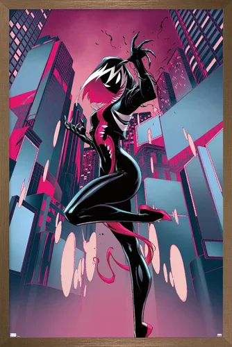 Vista 14 de Trends International Marvel Comics Ghost Spider Venom - Póster de pared de Spider-Gwen #24, 22.4 pulgadas de largo x 14.7 W, versión enmarcada