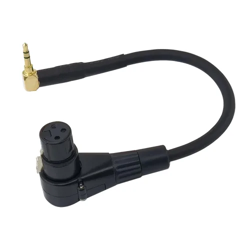 Vista 2 de WJSTN 3-pin Right Angle XLR to 3.5mm Male Adjustable Angle Balanced Stereo Audio Adapter Cable 1 Feet
