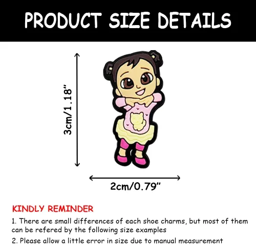 Vista 2 de SANACCNI Encantos de zapatos de juego, encantos de decoración de zapatos de película de dibujos animados, encantos para sandalias, zapatos, pulsera