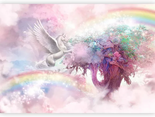 Vista 21 de artgeist Mural Pegaso Unicornio 79x55 pulgadas - Papel pintado no tejido de forro polar Decoración de pared Impresión fotográfica Diseño de imagen