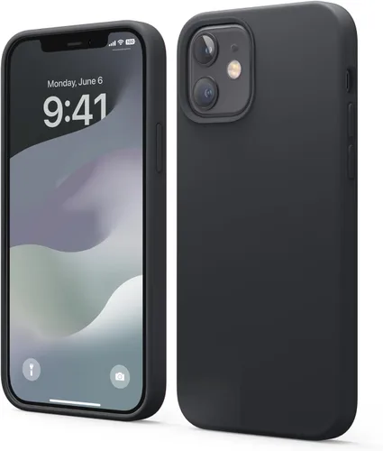 Vista 18 de elago - Carcasa de silicona líquida para iPhone 12 Mini, color negro Full Body Protective Cover, Shockproof, Slim Fit, Anti-Scratch Soft
