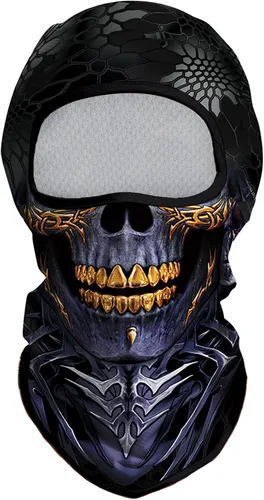Vista 47 de Obacle Máscara Facial Pasamontañas para Hombres y Mujeres Ligera para Esquí, Caza, Ciclismo, Pesca Bear Cara Abierta Marrón