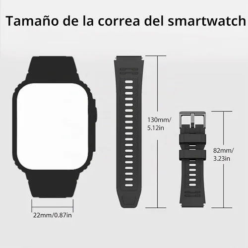 Vista 3 de WalkerFit Correa de reloj inteligente de 0.866 in, para CARBINOX Blaze/Edge/Vortex, compatible con AMAZTIM M2/T3/M3 Ultra/M3/T2/M3E, correas