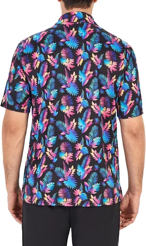 Vista 2 de Esabel.C Camisas de golf para hombre de manga corta, con estampado, que absorbe la humedad