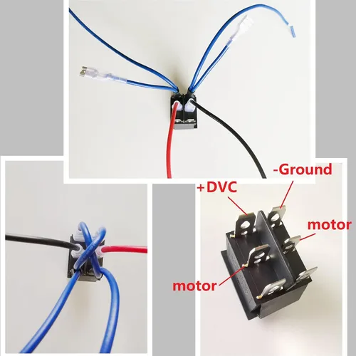 Vista 5 de 3 unids momentánea polaridad inversa interruptor DC 12V 20A Motor Control DPDT 6 Pin 3 posiciones (ON) - Apagado (ON) reinicio automático de barco