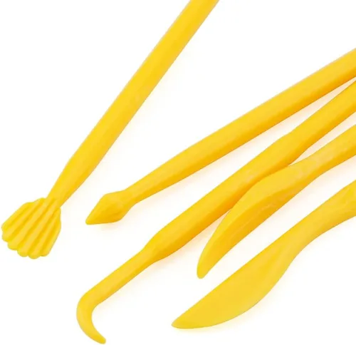 Vista 4 de Clay Tools, juego de 14 piezas de plástico para tallar, modelar cerámica para tallar, peinar, relieve, adecuado para principiantes