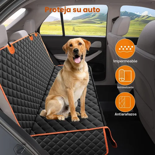 Vista 6 de MIXJOY Funda de asiento para perro para asiento trasero, fundas impermeables para asientos de perros, protector de asiento de automóvil para perros