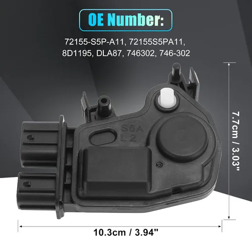 Vista 4 de X AUTOHAUX Motor de accionamiento de cerradura de puerta delantera izquierda lado del conductor para Honda Civic para Acura CR-V Element Accord 2
