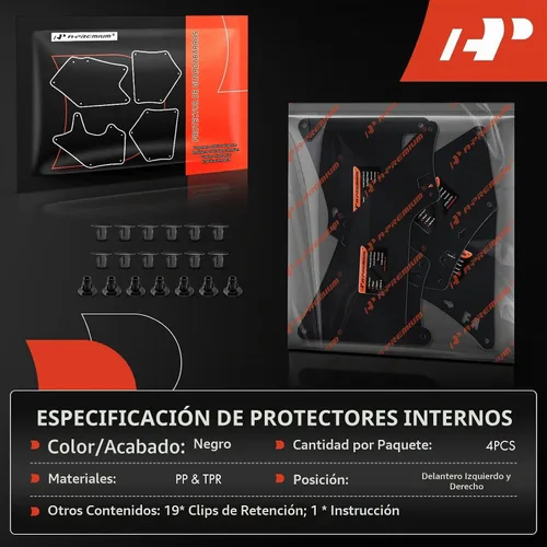 Vista 3 de A-Premium Protectores de salpicadero Compatibles con Toyota 4Runner 2003-2009 FJ Cruiser 2007-2014 Land Cruiser Prado 2003-2019 Juego de 4