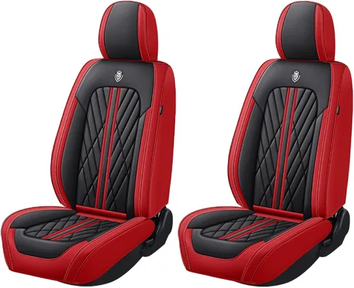Vista 34 de Juego de fundas de asiento de automóvil de cuero nappa impermeables y transpirables de ajuste universal, cojín protector para vehículo automotriz