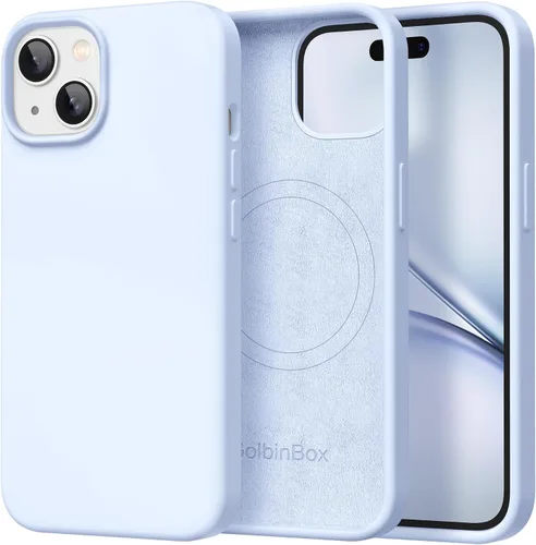 Vista 143 de GolbinBox Funda magnética para iPhone 17, compatible con MagSafe, cubierta de silicona integrada para control de cámara, funda de silicona líquida a