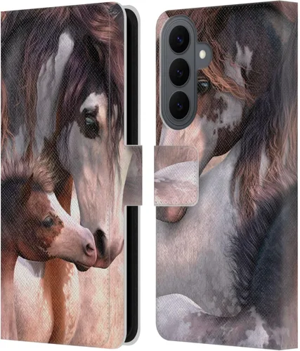 Vista 149 de Head Case Designs Officially Licensed Laurie Prindle A Morgan Christmas Western Stallion Leather Wallet Case Compatible with Samsung Galaxy A07 4G