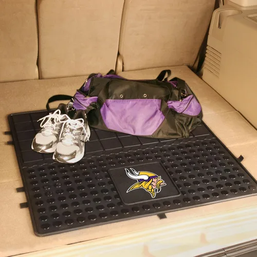 Vista 2 de FANMATS NFL Minnesota Vikings - Tapete de vinilo para autos, Alfombrilla reforzada de vinilo para cargo , Negro