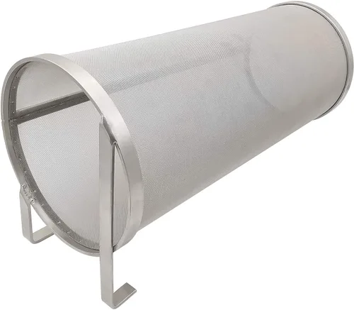 Vista 3 de Hop Hopper - Filtro de cesta de araña para cerveza casera, cerveza y té, fermentador, acero inoxidable 304, malla de 300 micrones, 4 x 10 pulgadas