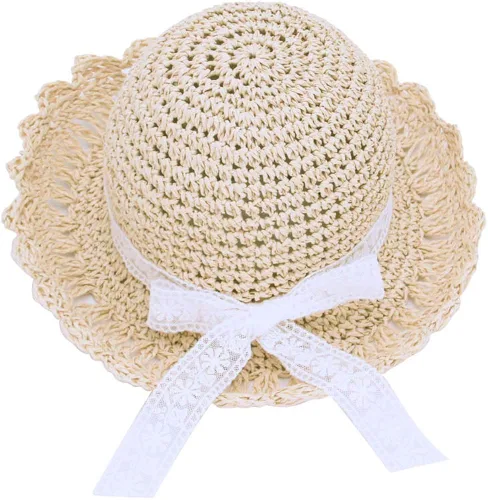 Vista 8 de Sombrero de paja para el sol con lazo, para la playa y el verano