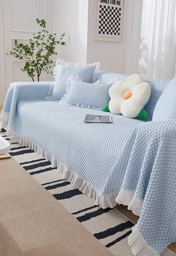 Vista 10 de Funda de sofá toalla Cojín Sofá FurnitureProtector protegerá su sofá de manchas, desgaste Es funcional y duradero para la vida diaria para cama, Gris