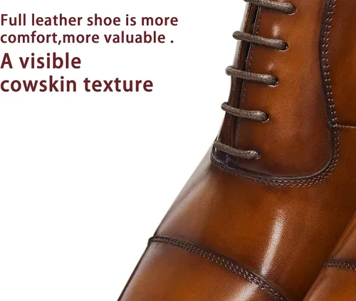 Vista 4 de Zapatos de vestir Oxford formales de cuero para hombre