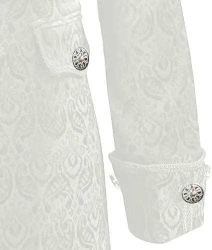 Vista 7 de Chaqueta medieval gótica steampunk para hombre, disfraz victoriano de vampiro pirata, abrigo