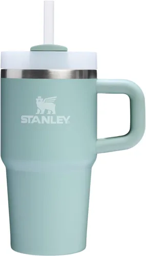 Vista 173 de STANLEY Quencher H2.0 Vaso Térmico con asa y pajilla, 64 onzas, tapa Flowstate de 3 posiciones, gran capacidad para viajes y deportes, vaso de acero