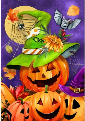 Vista 7 de Briarwood Lane Bandera de Halloween Haunts House