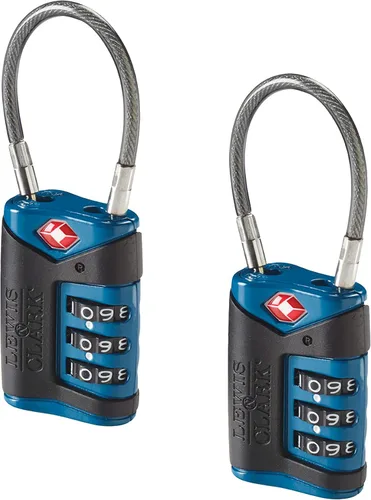 Vista 7 de 4014648 Lewis N Clark Travel Sentry Cable Lock 2 Pack negro