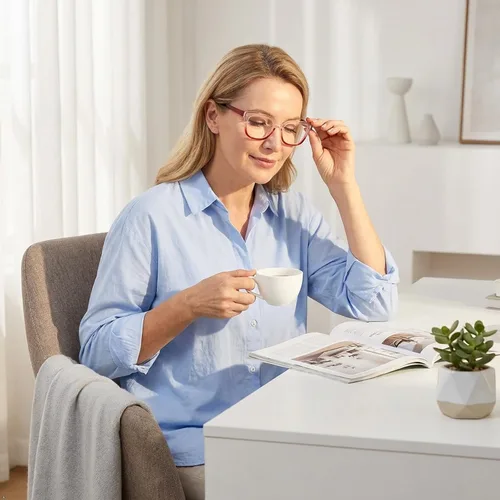 Vista 2 de Eyekepper Reading Glasses Women, Readers for Women, Stylish Cat Eye Design Paquete de 5 unidades.