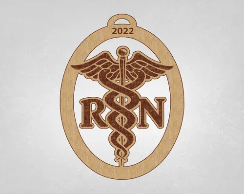 Vista 2 de RN, Registered Nurse, RN Gift, RN Christmas Ornament, RN Personalized Ornament