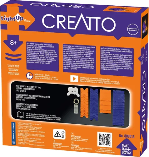 Vista 2 de Creatto Flashy Fish & Silly Swimmers - Kit de rompecabezas 3D con iluminación Incluye piezas de rompecabezas Creatto para hacer creaciones