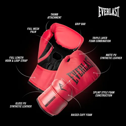 Vista 4 de Everlast Guantes de boxeo Elite 2 Rojo