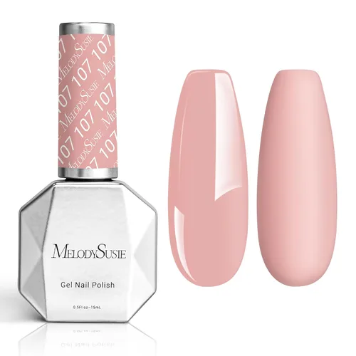 Vista 49 de MelodySusie - Esmalte de uñas en gel con brillo perla rosa brillante, 0.5 fl oz, efecto hilo, con acabado de concha rosa brillante, UV LED