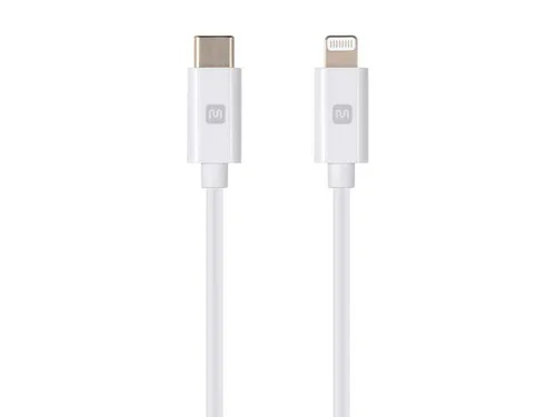 Vista 7 de Monoprice Cable de carga Lightning a USB-C, certificado MFi de Apple, 6 pies, color negro, serie Essential