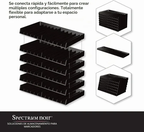 Vista 2 de Crafter 's Companion, paquete con 6 bandejas de almacenamiento de marcado de espectro negro