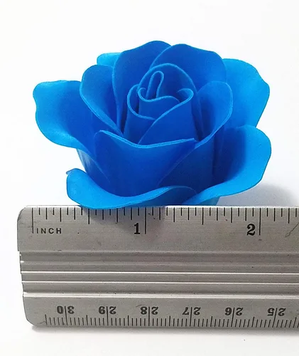 Vista 5 de JM Caja de jabón de baño de rosas perfumadas con flores de flora azul, aceite esencial de plantas, jabón de rosas en caja de regalo, regalo