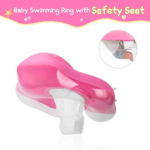 Vista 4 de WYRIAZA Flotador de piscina para bebé con toldo, flotador de bebé para natación en la piscina, flotadores de piscina infantil con protección solar