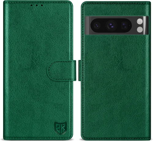 Vista 14 de ZZXX Funda tipo cartera para Google Pixel 8 con bloqueo RFID, ranura para tarjetas, función atril, cierre magnético, funda protectora de cuero