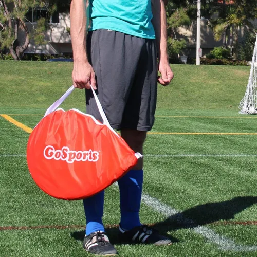 Vista 3 de GoSports Porterías de fútbol portátiles desplegables para patio trasero – Niños y adultos – Juego de dos redes con conos de entrenamiento