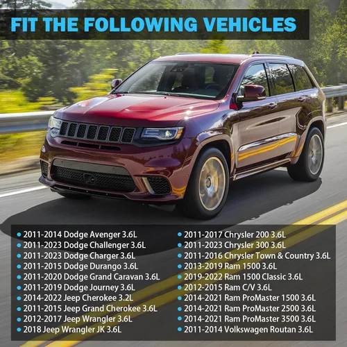 Vista 2 de Juego de juntas de tapa de válvula - Compatible con 3.6L V6 Dodge Journey, Durango, Avenger, Jeep Cherokee, Wrangler, Ram 1500, ProMaster, Chrysler