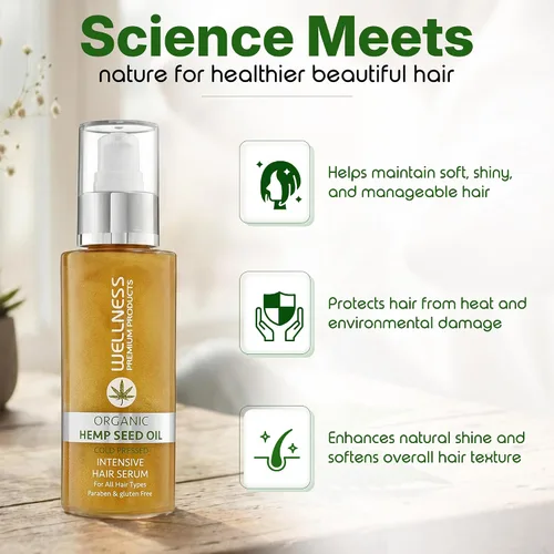 Vista 5 de Wellness Premium - Suero intensivo para el cabello con protección contra el calor, 3.4 fl oz This lightweight styling treatment nourishes with