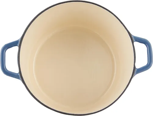 Vista 4 de Cuisinart Cazuela de 3 cuartos de galón, cubierta, esmaltada azul provencial