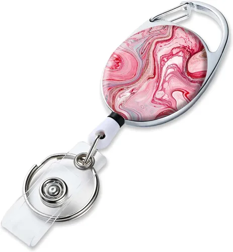 Vista 13 de Portatarrete de Insignia Retráctil con Portarretes Retráctil para Llaves, Lindo Portarrete de Insignia Decorativo para Enfermeras con Clip