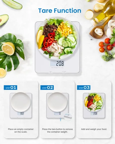 Vista 6 de RENPHO Báscula de composición corporal de 8 electrodos y báscula de alimentos inteligente