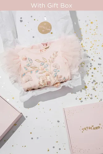 Vista 6 de Vestido tutú para niñas, vestido de tul bordado, vestido escalonado de flores para niñas pequeñas, para boda, cumpleaños, accesorio de fotos