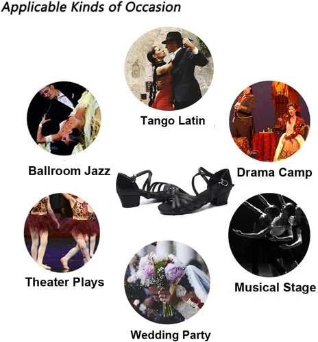 Vista 5 de Chiximaxu - Zapatos de baile latinos de baile para bodas y fiestas