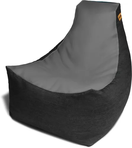 Vista 13 de Jaxx Pixel Gamer - Puf de vinilo de alta calidad/mezclilla oscura, negro